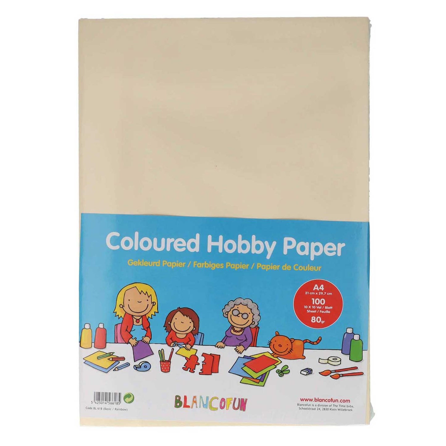 Papier de passe-temps coloré A4, 80grams, 100 feuilles