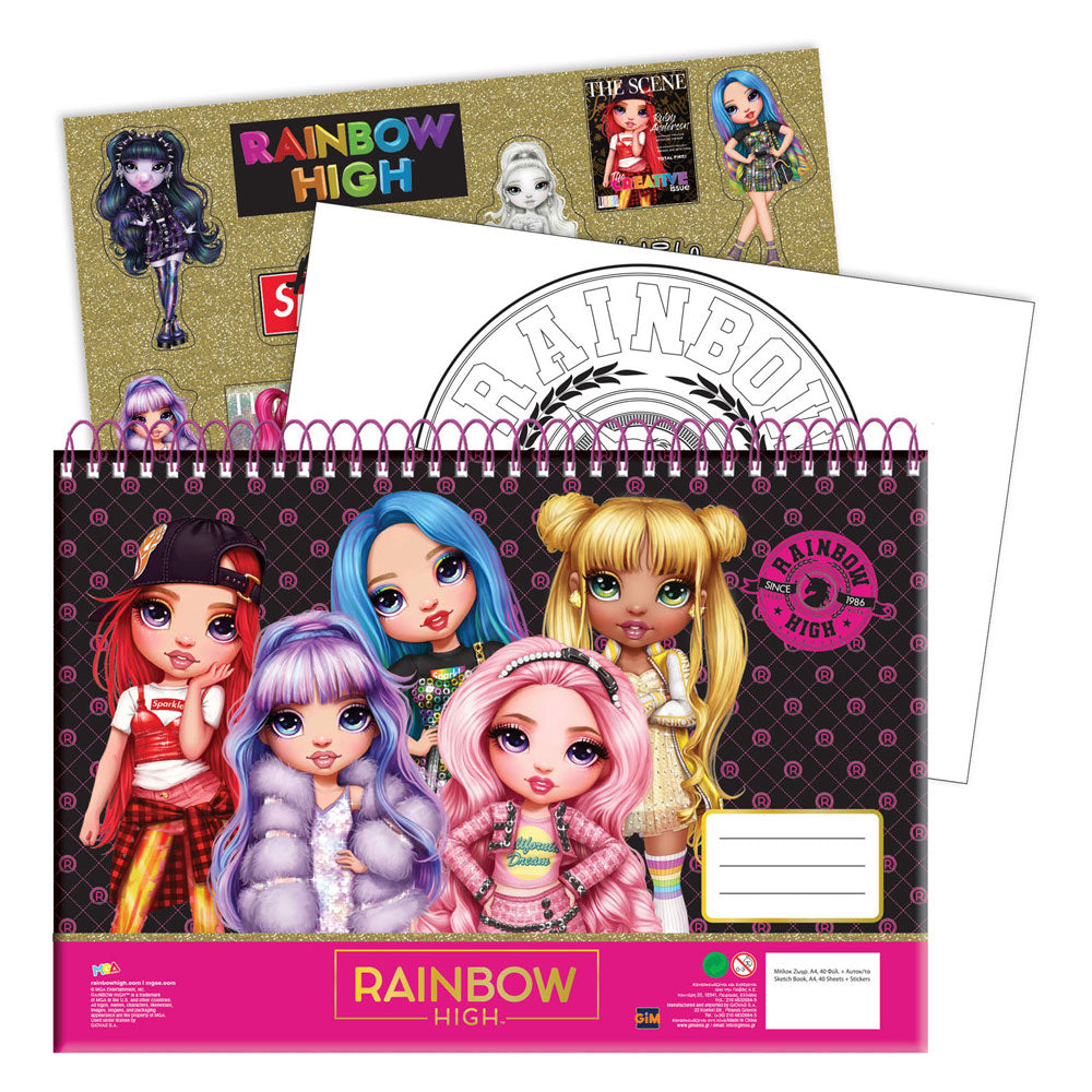 Dessin Block Rainbow High A4, 40 feuilles