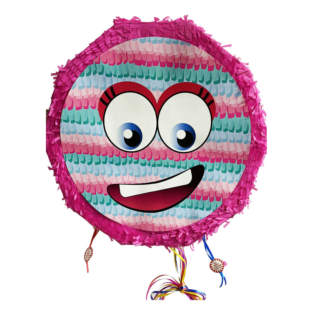 Pinata riant face rose