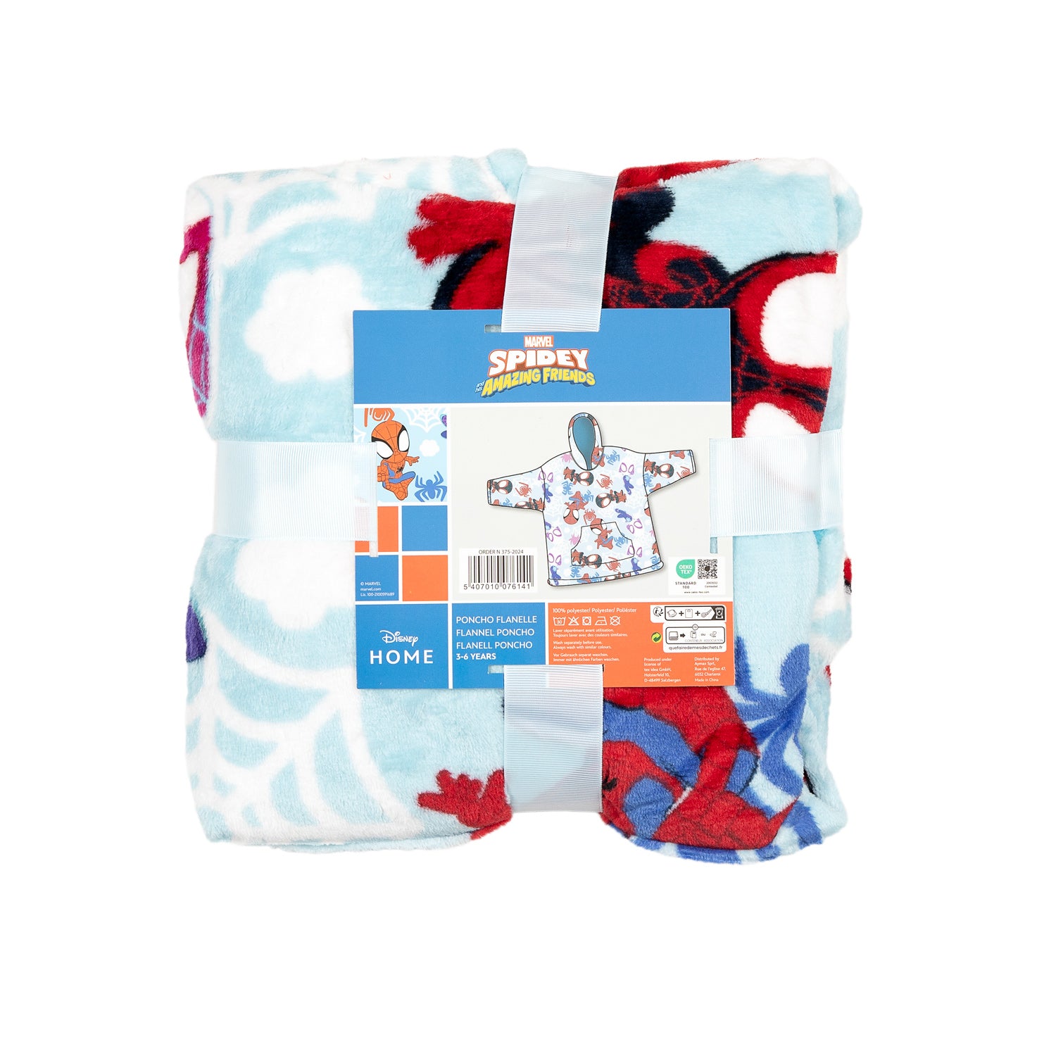 Puch Spidey Kids Fleece Sweat à capuche Deken Pull, 3-6 ans