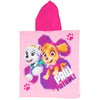 Poncho serviette Paw Patrol rose 55x110cm