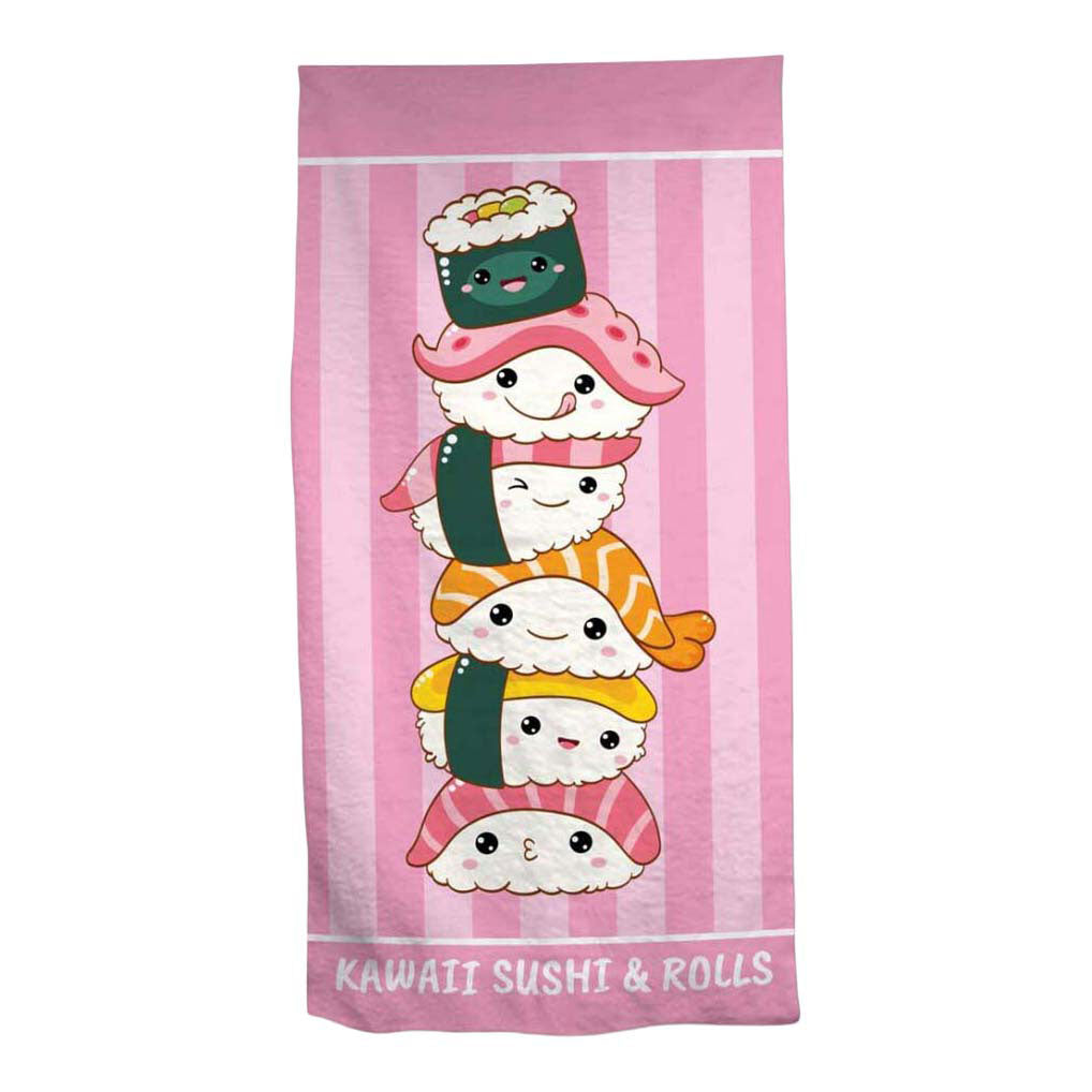 Serviette de plage rouleaux de sushi Kawaii - 70x140 cm