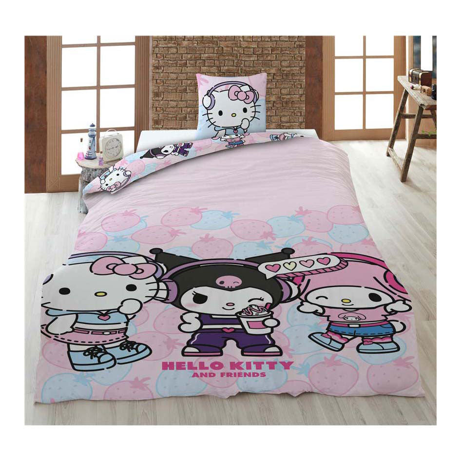 Housse de couette Ty Hello Kit Friends - 140x200 cm