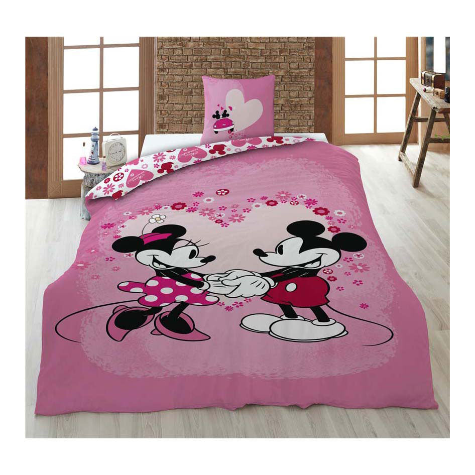 Housse de couette Mickey Minnie - 140x200 cm