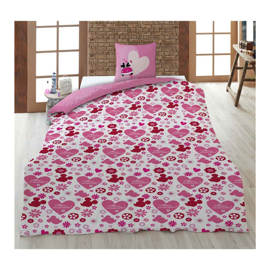 Housse de couette Mickey Minnie - 140x200 cm