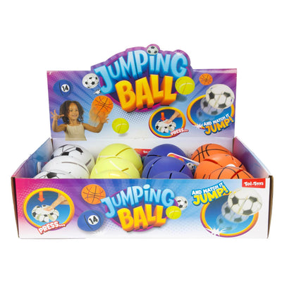Toi-toys balle rebondissante amusante -sports- 8cm 4ass