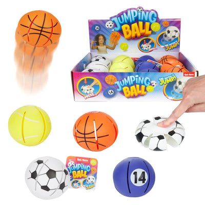 Toi-toys balle rebondissante amusante -sports- 8cm 4ass