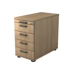 Bloc à tiroirs mobile Bach Hammerer vsc50 mélamine 428x800x760mm 4 tiroirs chêne