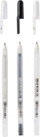 Sakura • stylo gel gelly roll noir, blanc transparent 3 pièces