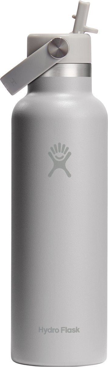 Gourde Hydro Flask à bouche standard avec bouchon en paille flexible (621 ml) - bouleau