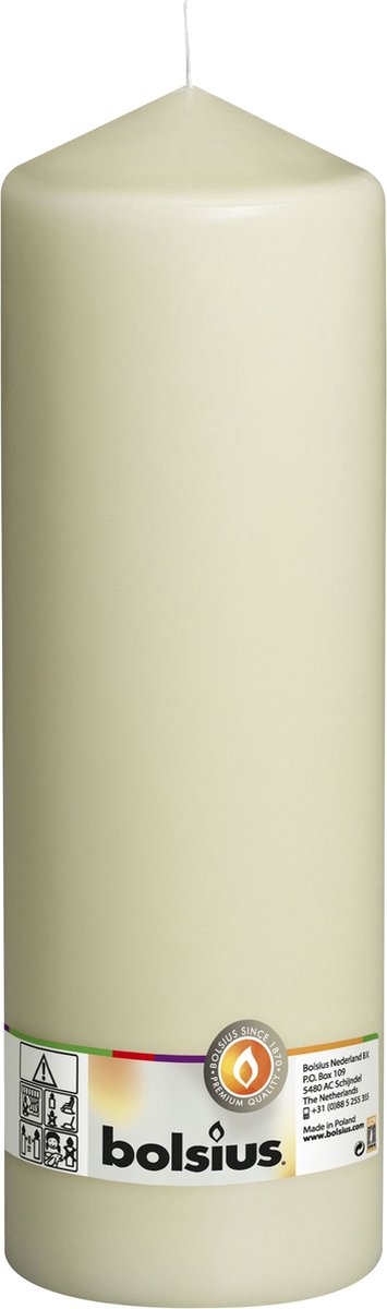 Bougie pilier Bolsius 300 100mm ivoire