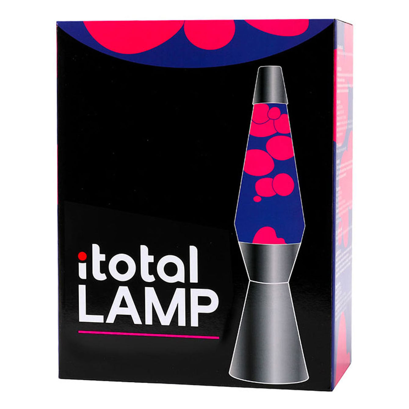 Lavalamp Silver Red Purple, 40 cm
