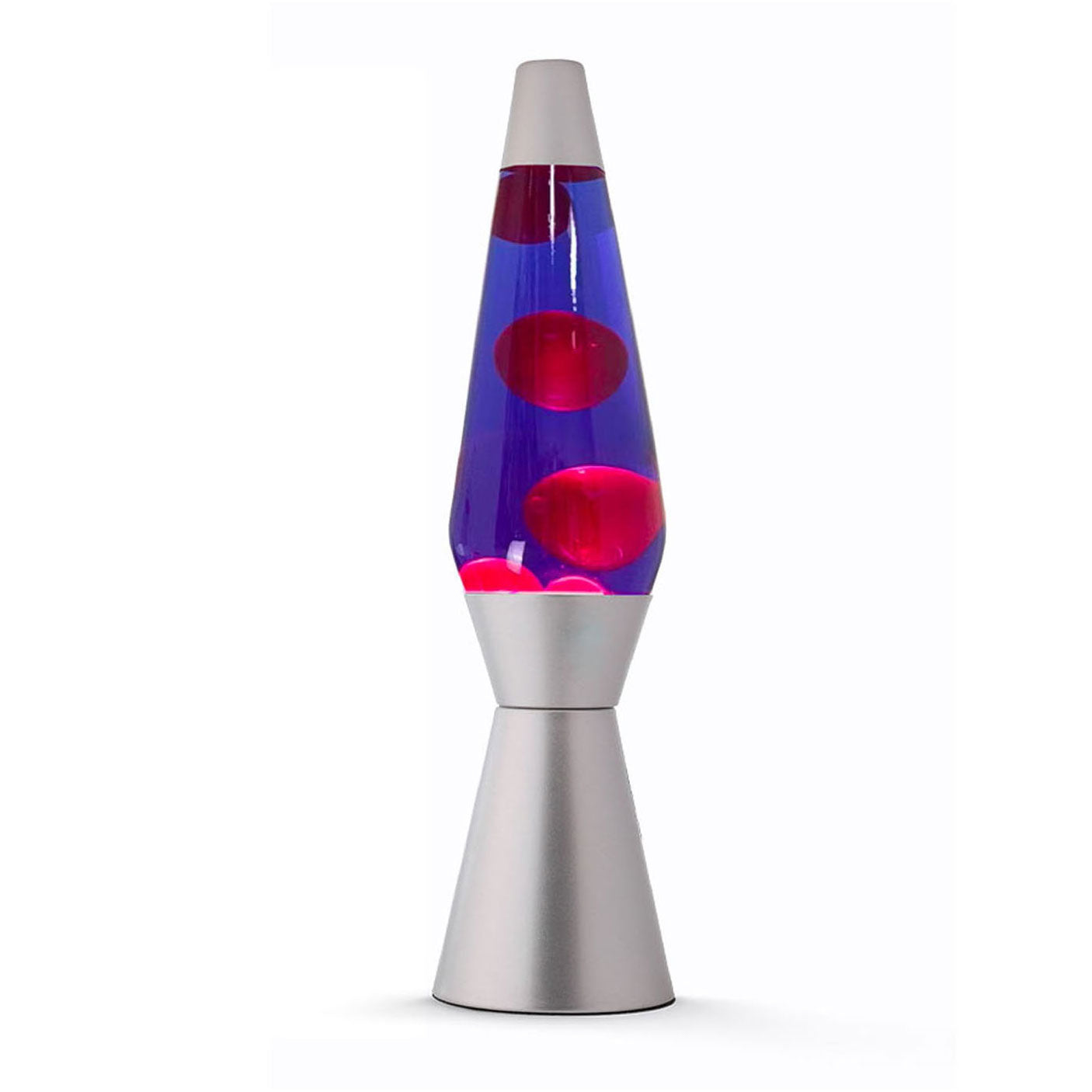 Lavalamp Silver Red Purple, 40 cm