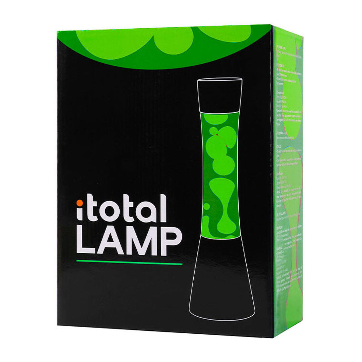 Lavalamp noir vert vert, 40 cm
