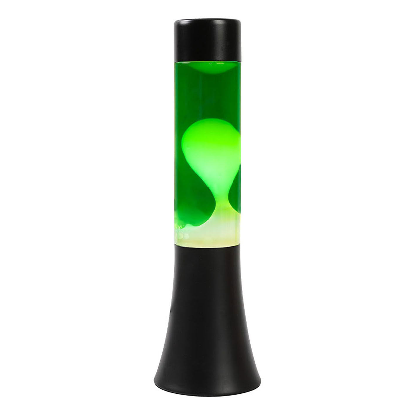 Lavalamp noir vert blanc, 30 cm