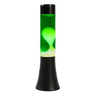 Lavalamp noir vert blanc, 30 cm