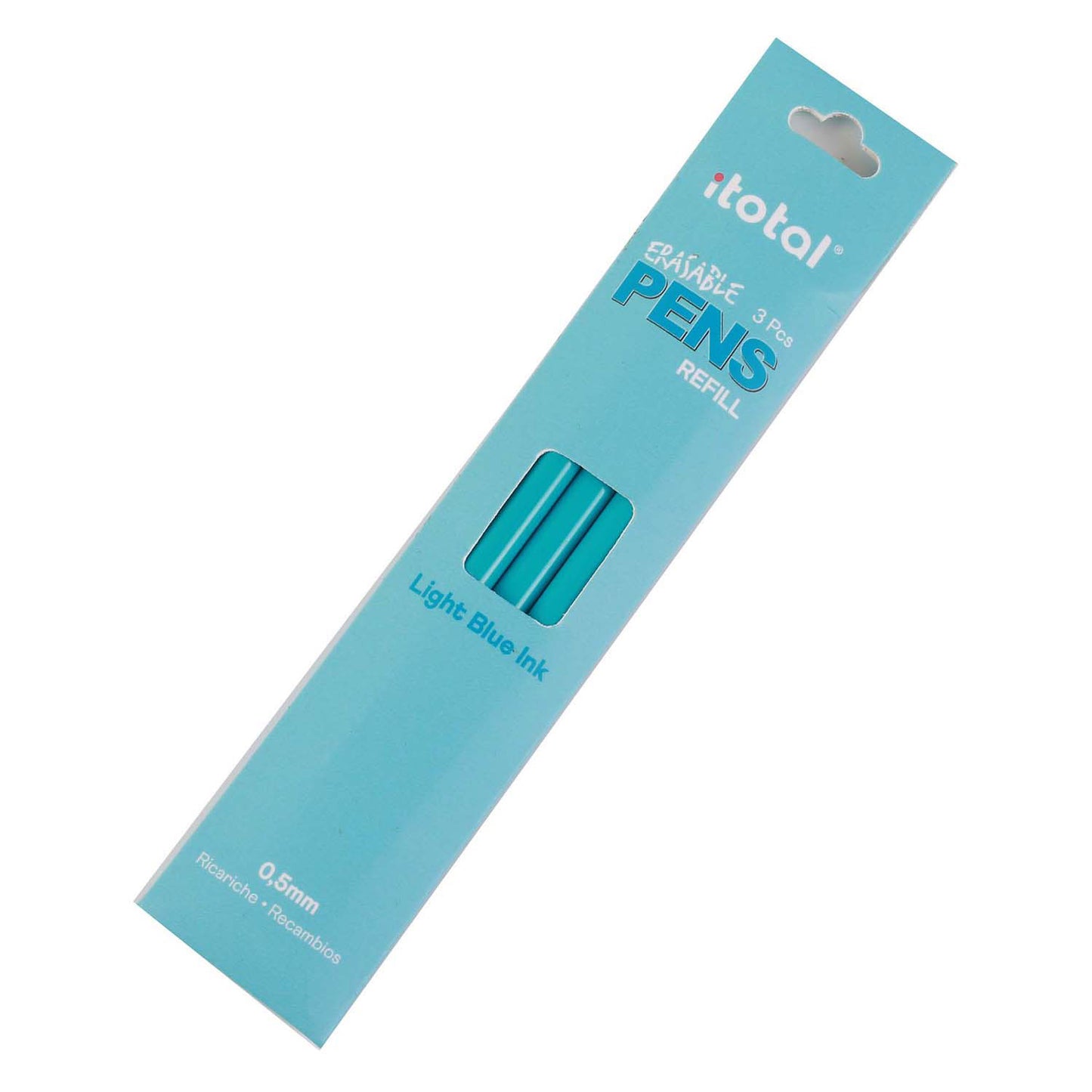 Itotal Effilable à encre Recharge bleu clair, 3e.