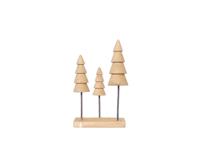 Maison de la nature Sapin de Noël en bois 33cm 3 pièces sur socle