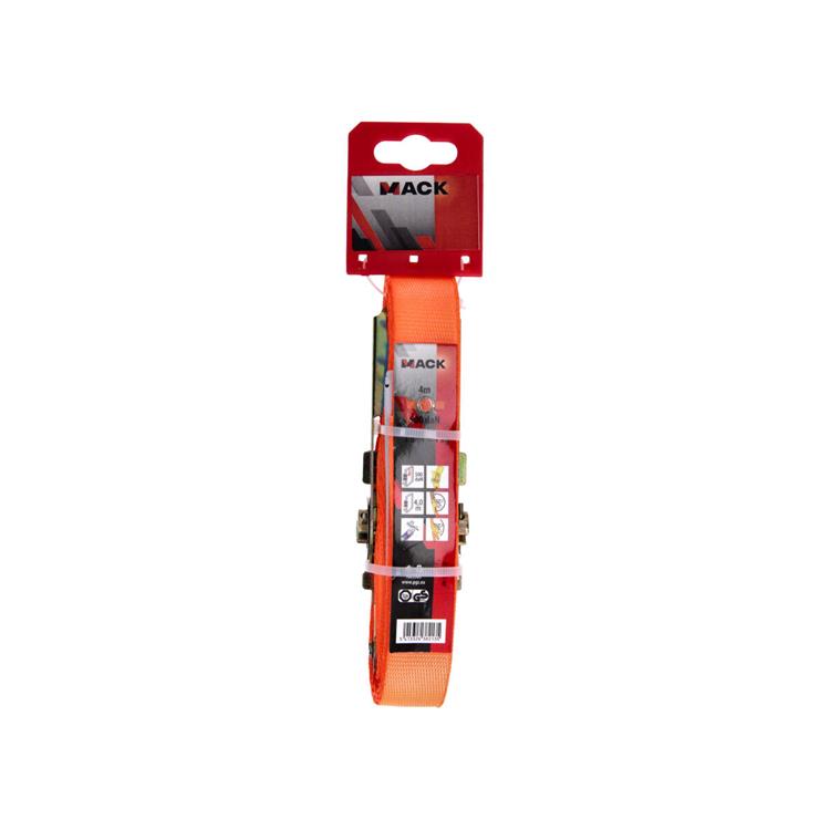 Mack 1023385 - courroie de tension polyester, tendeur à cliquet 25mm-4m max500kg | 3 pièces