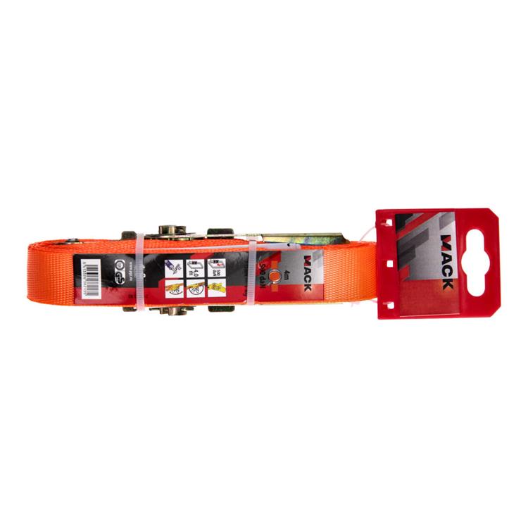 Mack 1023385 - courroie de tension polyester, tendeur à cliquet 25mm-4m max500kg | 3 pièces