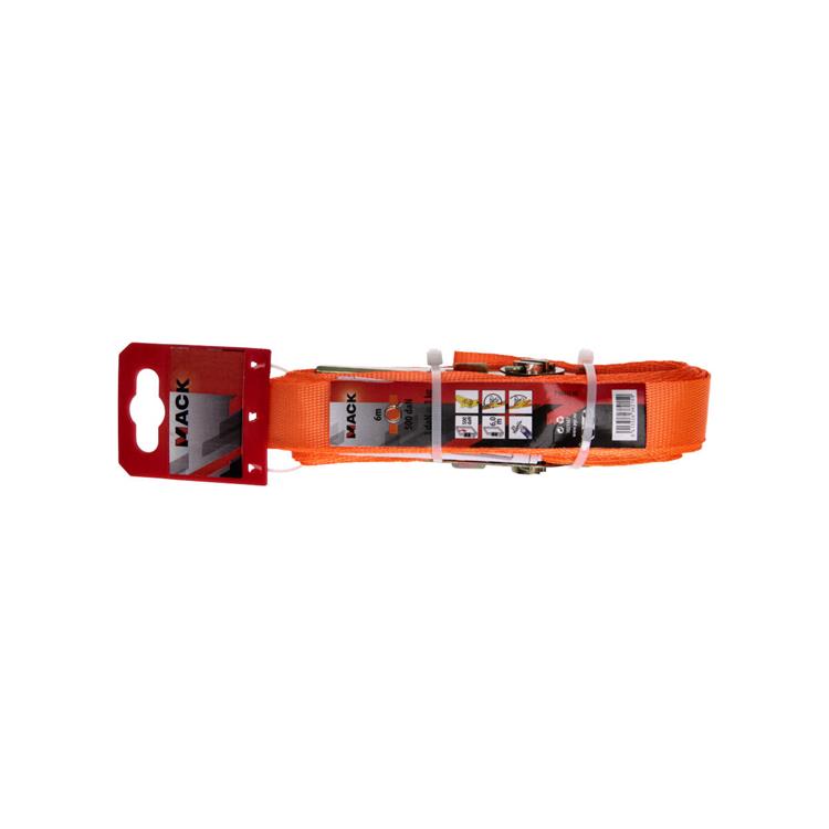 Mack 1023387 - courroie de tension polyester, tendeur à cliquet 25mm-6m max500kg | 3 pièces
