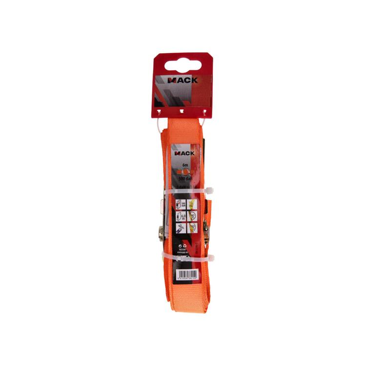 Mack 1023387 - courroie de tension polyester, tendeur à cliquet 25mm-6m max500kg | 3 pièces
