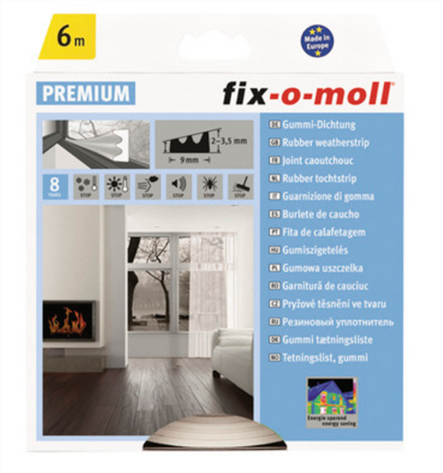 Fix-O-Moll Draft Band E-Profile 4x9mm 6m