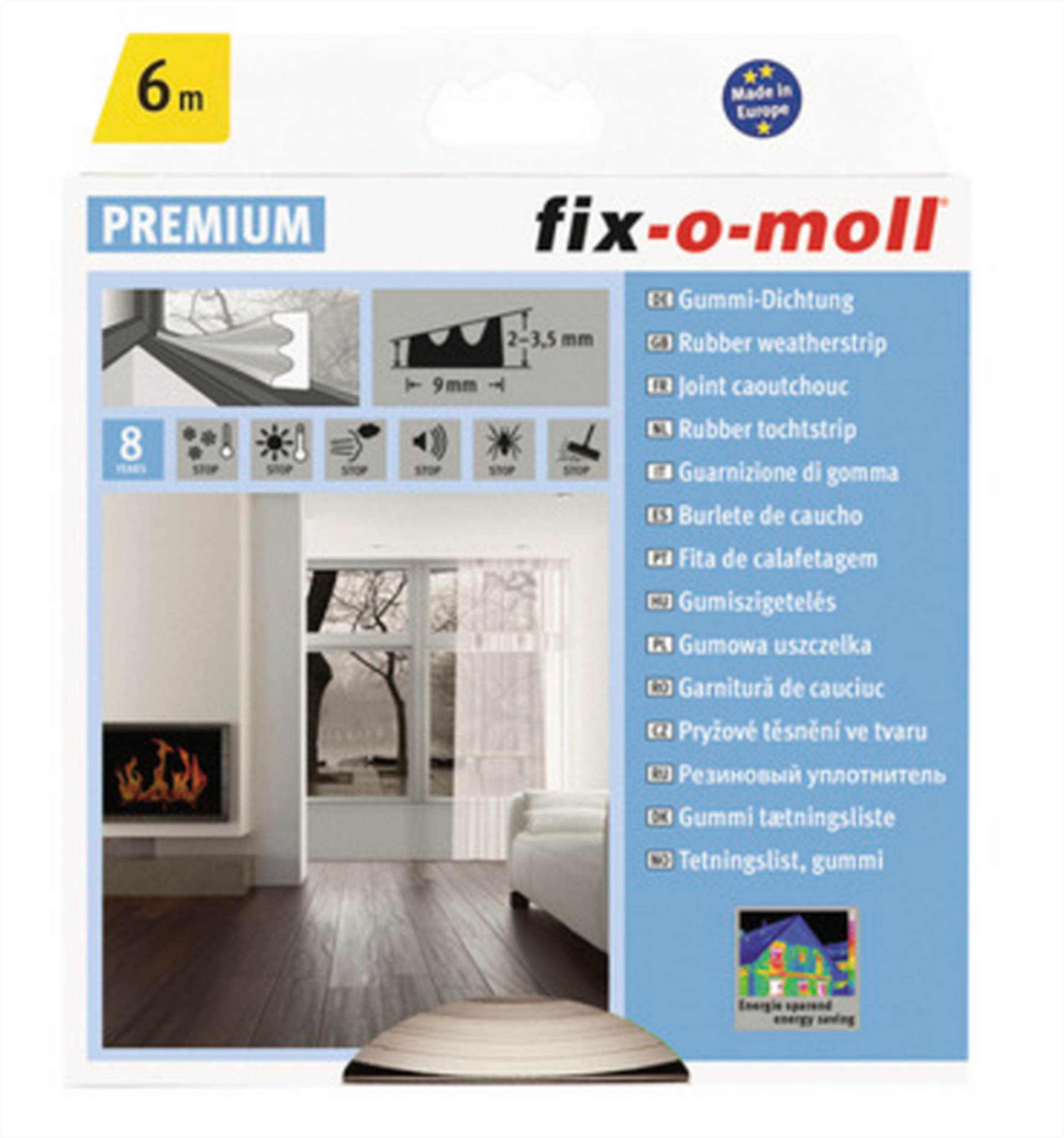 Fix-O-Moll Draft Band E-Profile 4x9mm 6m