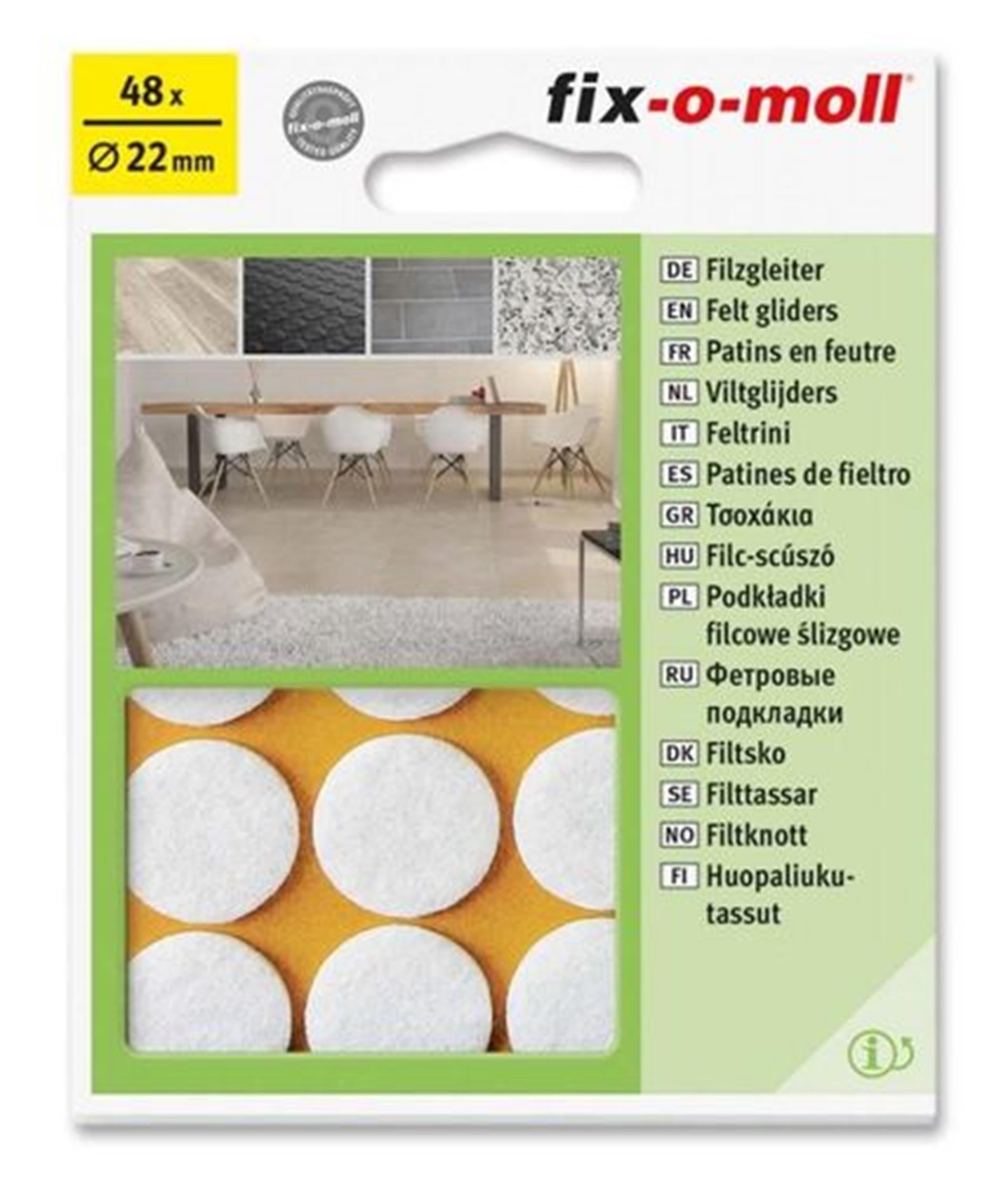 Planeur en feutre Fix-o-moll ø22mm blanc