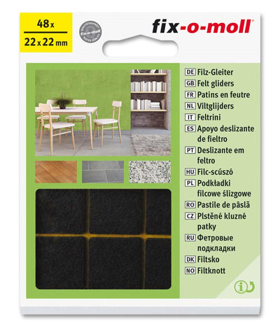 Planeur en feutre Fix-o-moll ø22mm 48pcs. marron