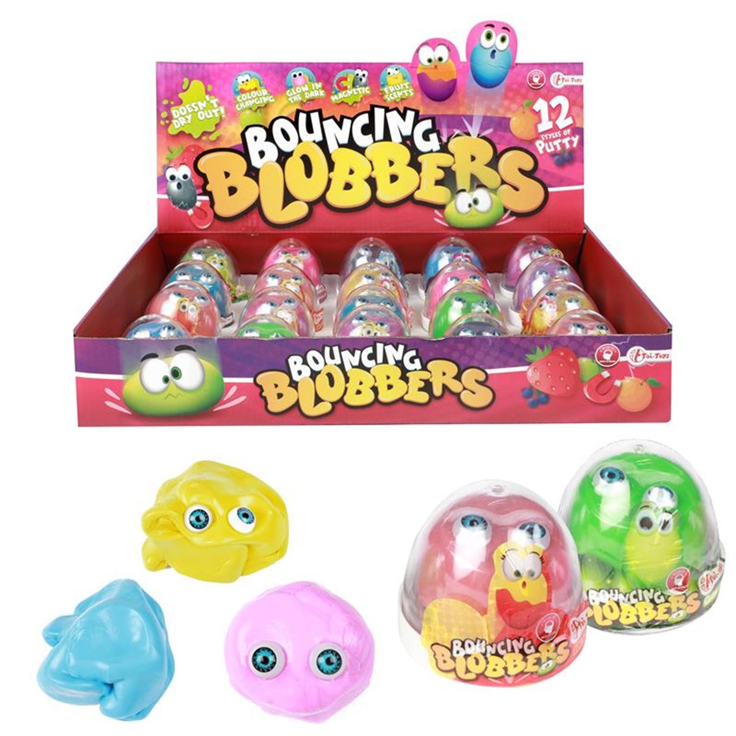TOI-TOYS FUN PUTTY BLOBBER GLOW STUTER