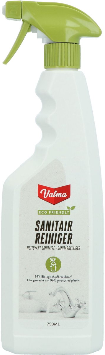 Nettoyant sanitaire écologique Valma - détartrant - spray - sèche sans laisser de traces - parfum frais - 750ml