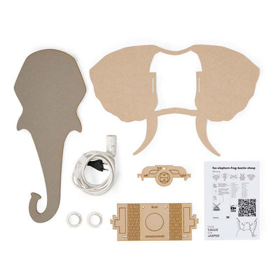 De tjalle et jaspe - applique éléphant - bois