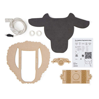 De tjalle et jaspe - applique mouton - bois