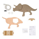 De Tjalle et Jasper - applique dinosaure triceratops - bois - afbeelding 2