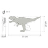 De tjalle et jaspe - applique dino t-rex - bois