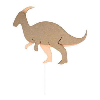 De tjalle et jaspe - applique dinosaure parasaurolopus - bois