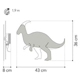 De tjalle et jaspe - applique dinosaure parasaurolopus - bois - afbeelding 5