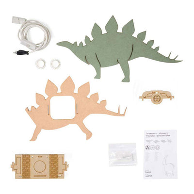 De Tjalle et Jasper - applique dinosaure stégosaure - bois