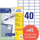 Étiquettes multifonctions Avery quickpeel 4000 pièces blanches