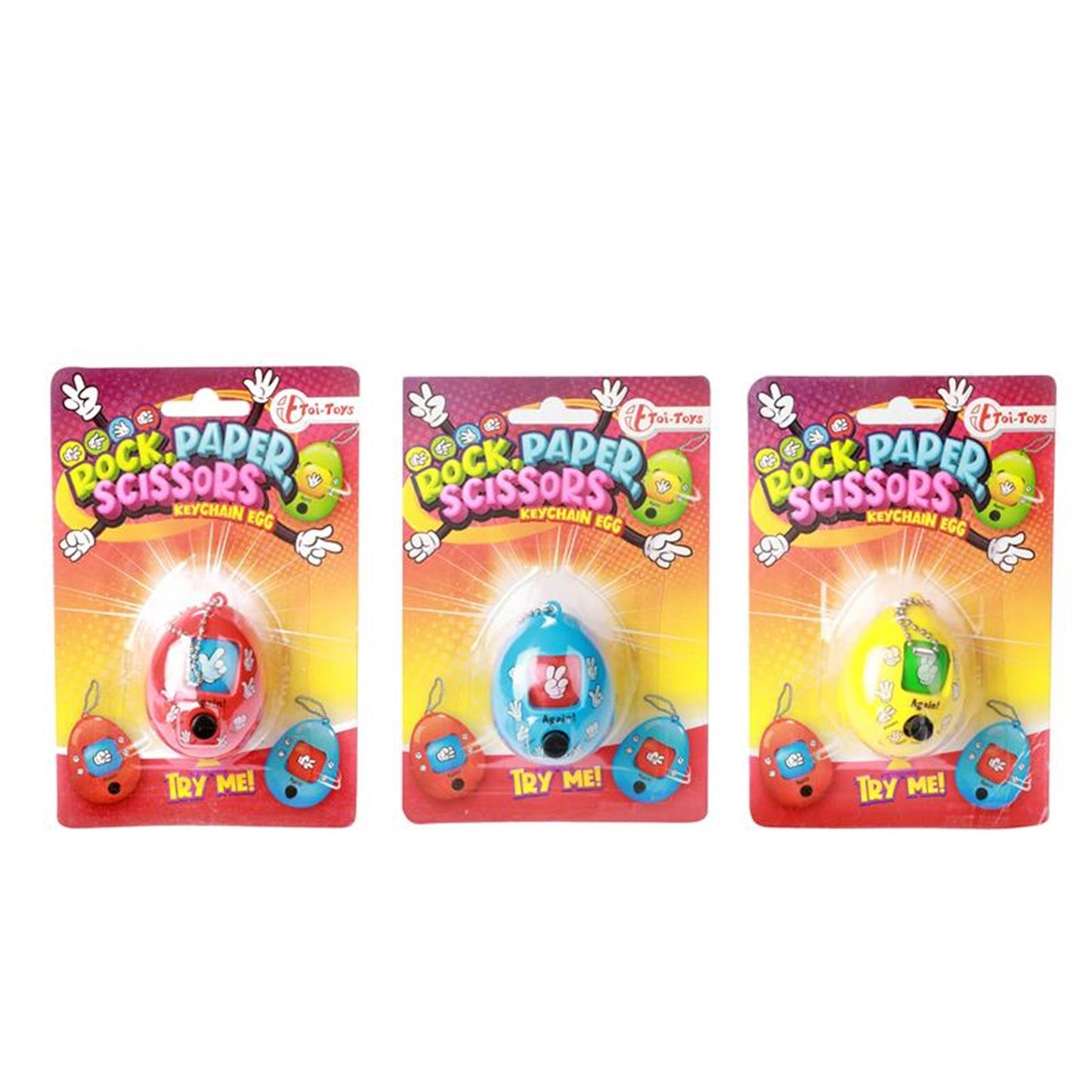 TOI-TOYS Key Ring Egg Stone Paper Paper Scissors Game