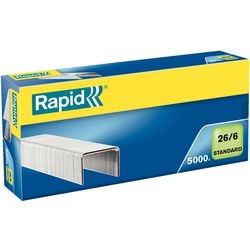 Agrafes rapid argent 26 6 acier 5 000 pièces 20 feuilles