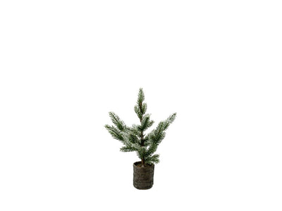Sapin de Noël Maison de la nature avec neige en pot 37cm
