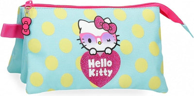 Trousse à crayons Jim Jam Hello Kitty Pen Case 3 compartiments avec 2 fermetures éclair
