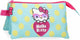Trousse à crayons Jim Jam Hello Kitty Pen Case 3 compartiments avec 2 fermetures éclair