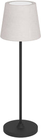 Lampe de table Eglo leonero - rechargeable - LED - 34 cm - noir beige - lumière blanche orientable - sans fil - dimmable