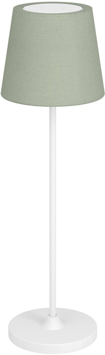 Lampe de table Eglo Leonero - rechargeable - LED - 34 cm - blanc vert - lumière blanche orientable - sans fil - dimmable