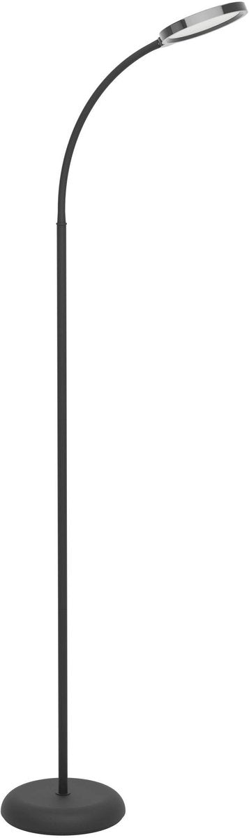 Lampadaire Eglo lauro - LED - 152 cm - noir - lumière blanche orientable - dimmable
