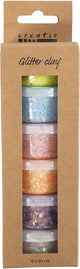 Argile pailletée Creativ company, couleurs pastel, 6x20 ml 1 boîte