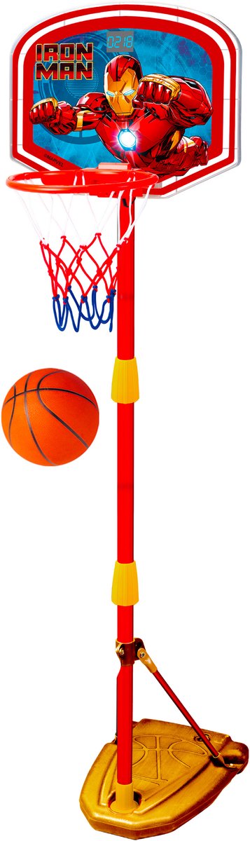 Tampon sons et lumières support de basket réglable 100 cm - 160 cm iron man